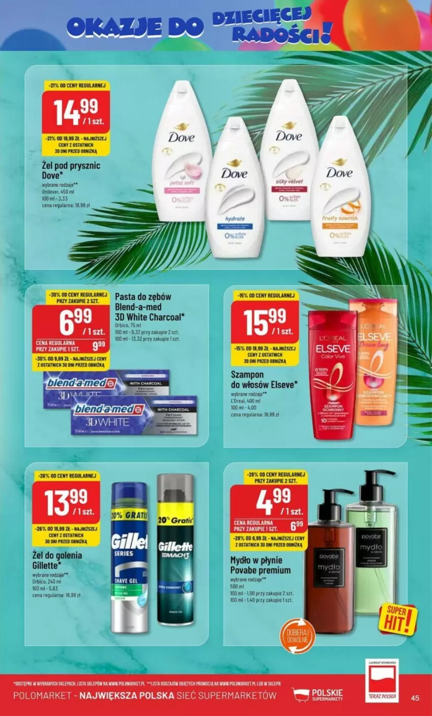 Gazetka promocyjna PoloMarket - ważna 29.05 do 04.06.2024 - strona 40 - produkty: Blend-a-Med, Dove, Elseve, Gillette, Gra, Leon, Mydło, Mydło w płynie, Pasta do zębów, Szampon