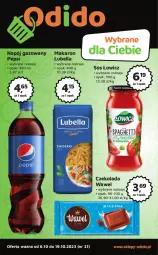 Gazetka promocyjna Odido - Gazetka - Gazetka - ważna od 19.10 do 19.10.2023 - strona 1 - produkty: Lubella, Makaron, Sos, Bell, Wawel, Pepsi, Czekolada, Napój gazowany, Bella, Napój