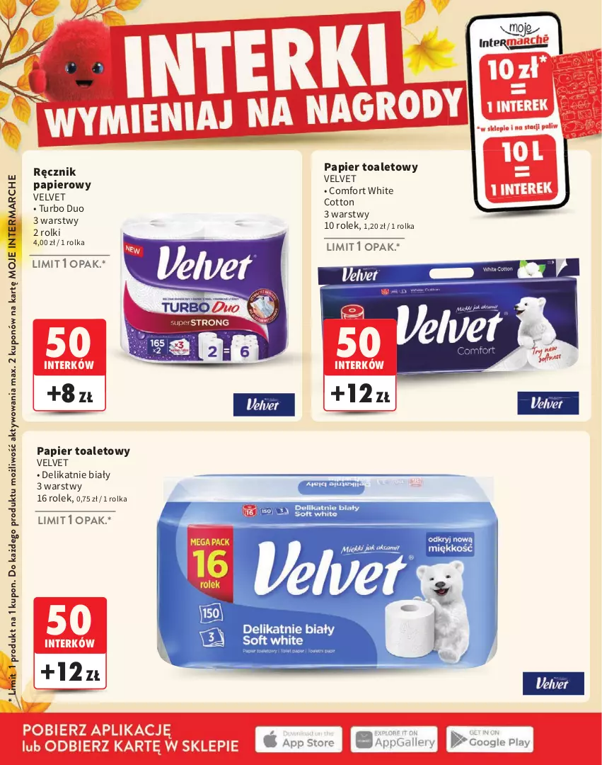 Gazetka promocyjna Intermarche - Katalog Interki - ważna 03.09 do 25.11.2026 - strona 30 - produkty: Papier, Papier toaletowy, Ręcznik, Rolki, Velvet