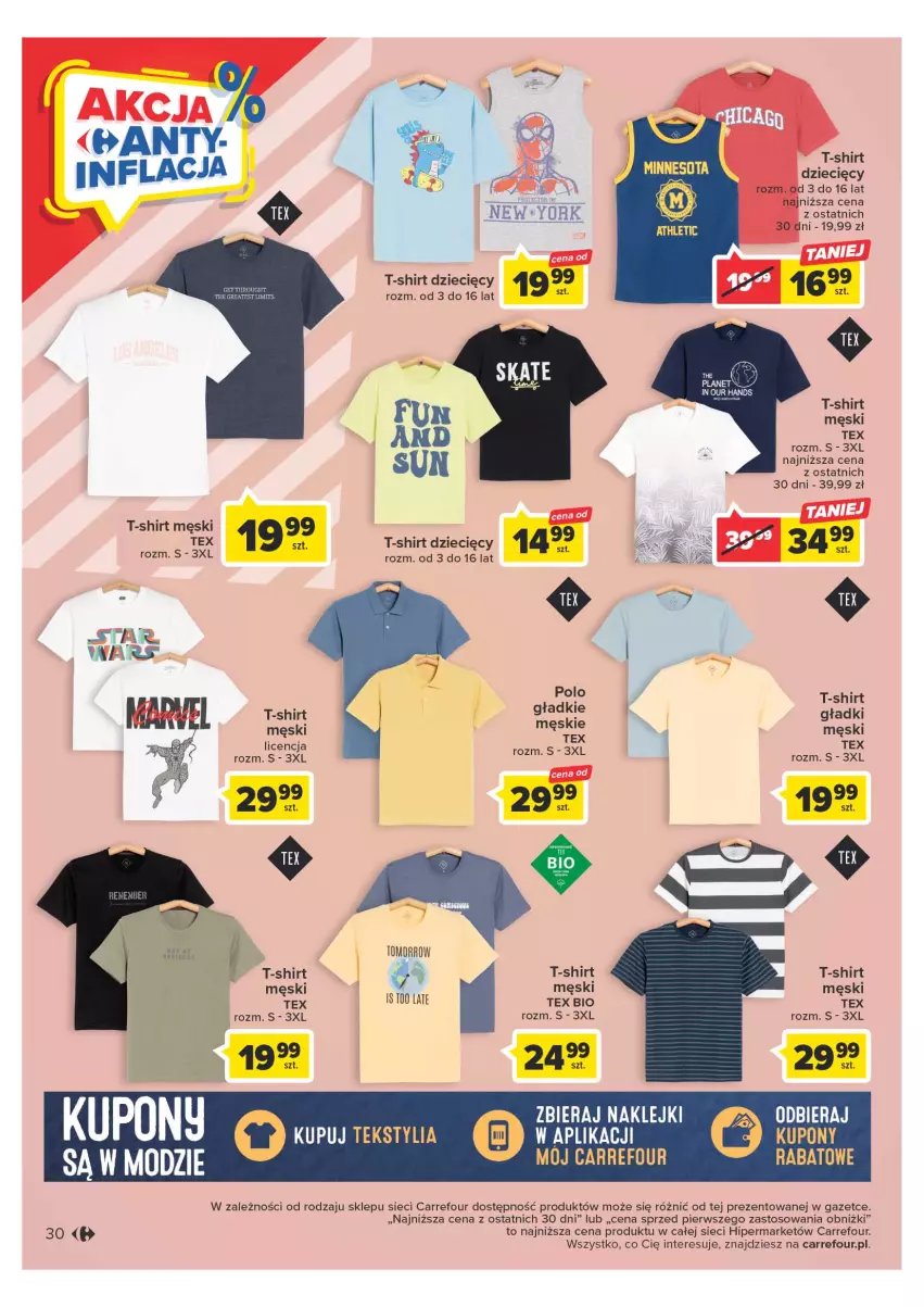 Gazetka promocyjna Carrefour - Gazetka Carrefour - ważna 25.04 do 06.05.2023 - strona 30 - produkty: Dzieci, Klej, T-shirt