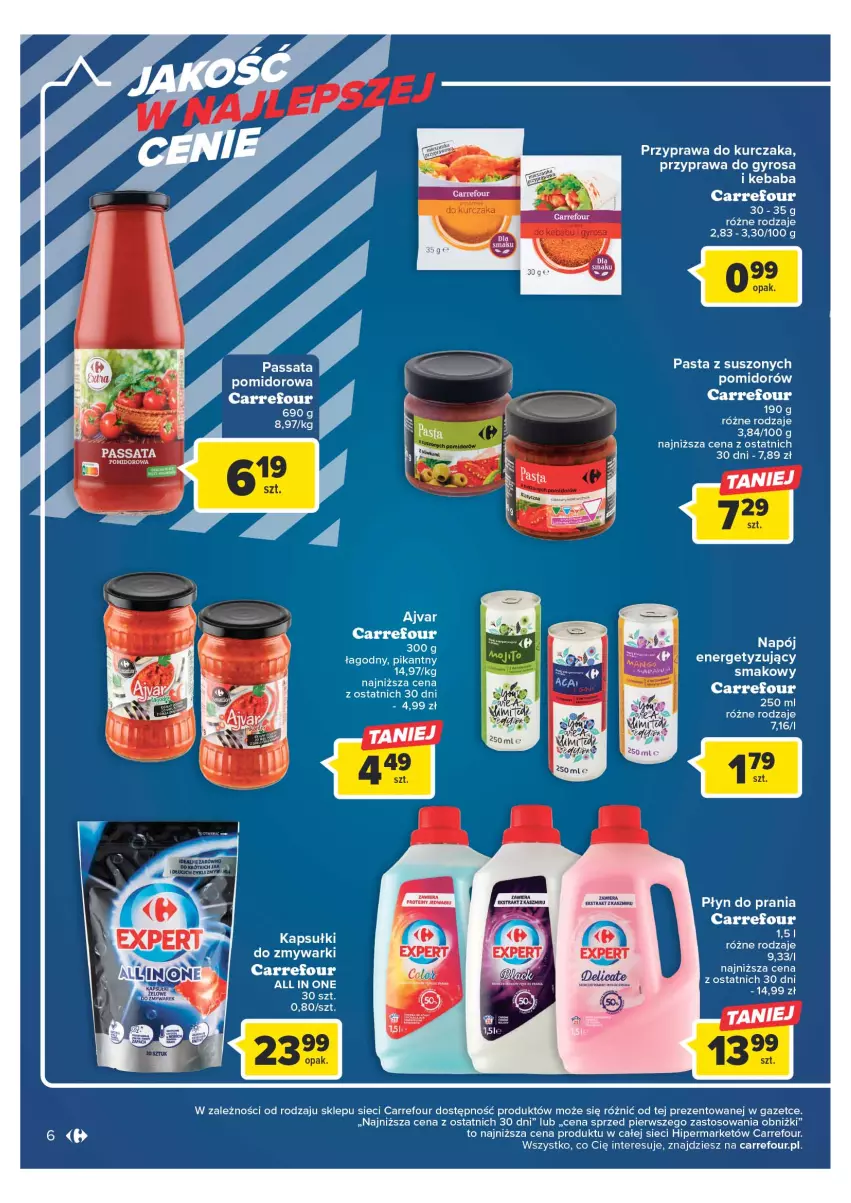 Gazetka promocyjna Carrefour - Gazetka Carrefour - ważna 25.04 do 06.05.2023 - strona 6 - produkty: Gyros, Kebab, Kurczak, Napój, Płyn do prania, Zmywarki