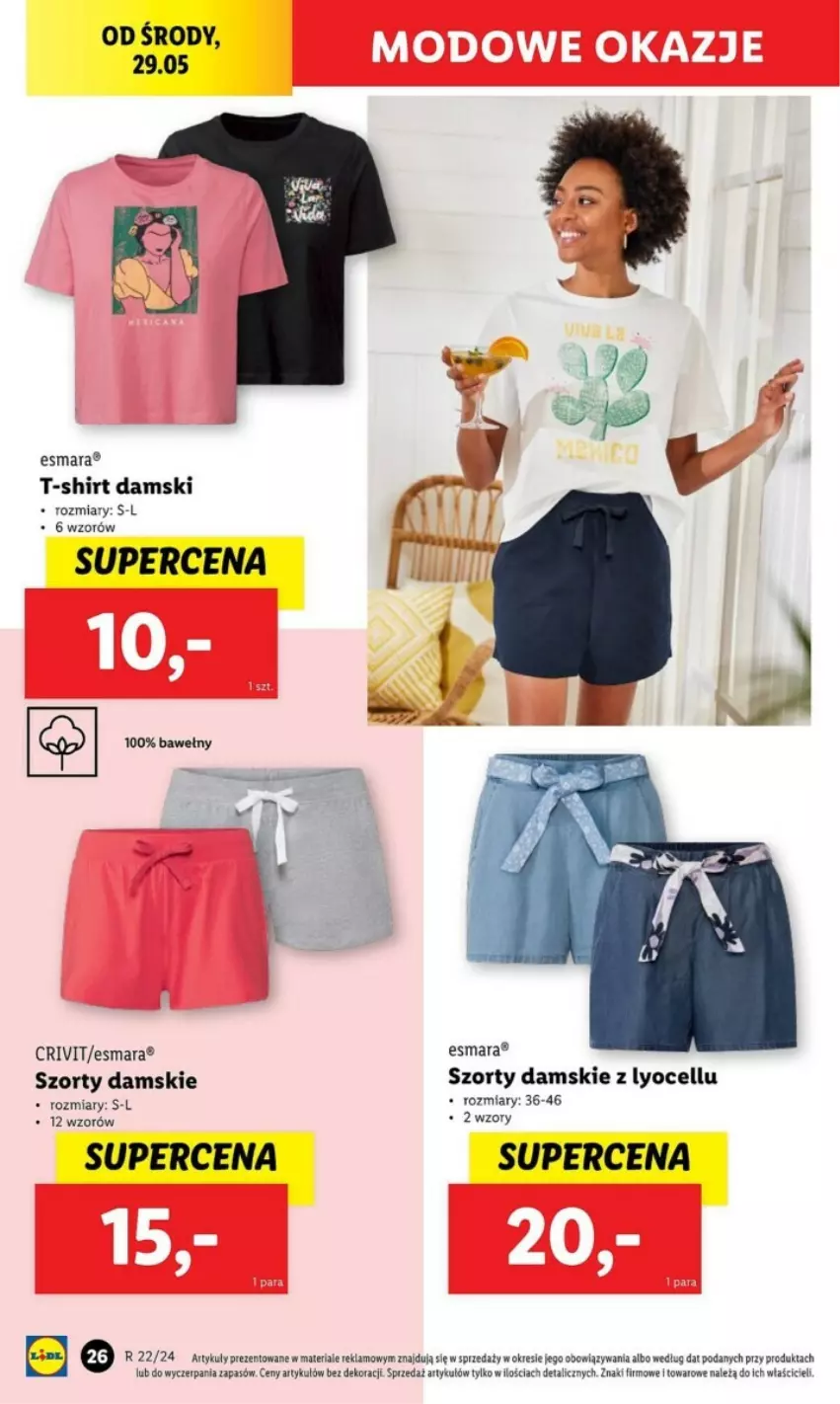 Gazetka promocyjna Lidl - ważna 27.05 do 02.06.2024 - strona 24 - produkty: Szorty, T-shirt