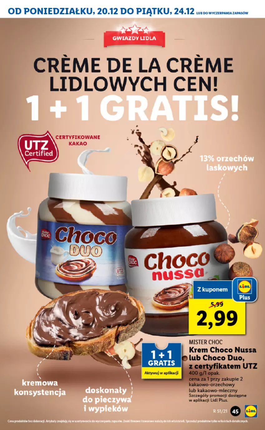 Gazetka promocyjna Lidl - GAZETKA - ważna 20.12 do 24.12.2021 - strona 45 - produkty: Kakao