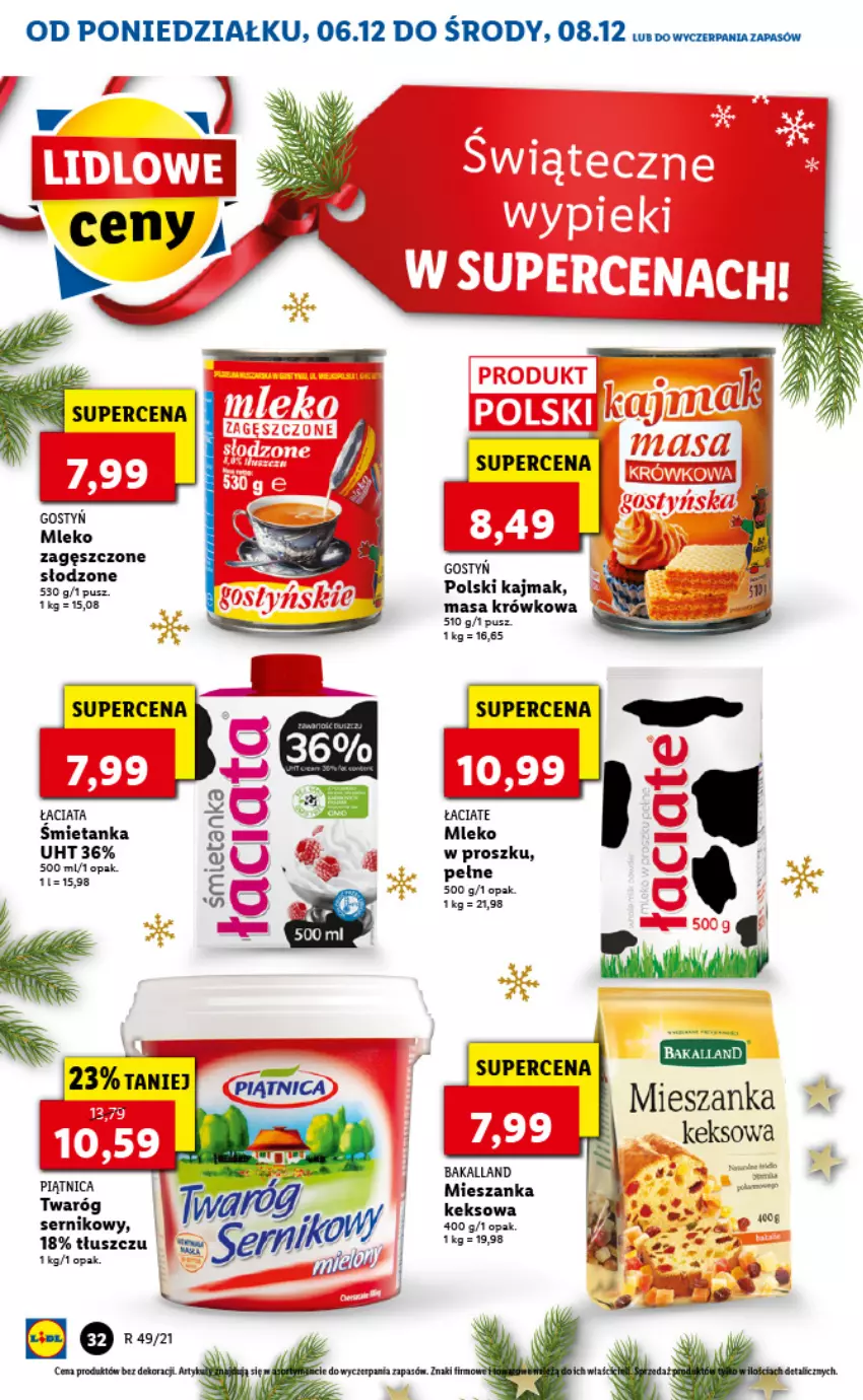 Gazetka promocyjna Lidl - GAZETKA - ważna 06.12 do 08.12.2021 - strona 32 - produkty: Bakalland, Masa krówkowa, Mleko, Mleko zagęszczone, Ser