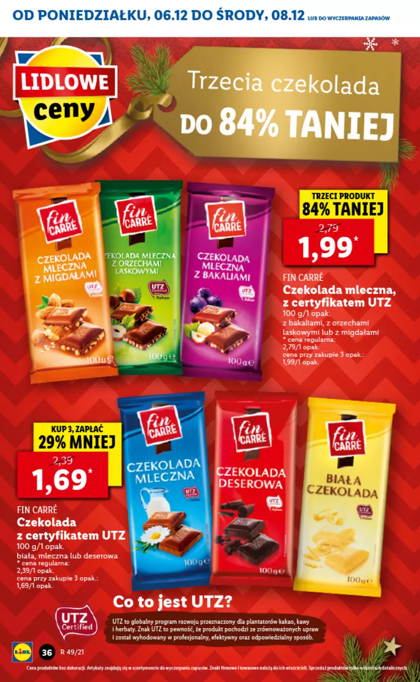 Gazetka promocyjna Lidl - GAZETKA - ważna 06.12 do 08.12.2021 - strona 36 - produkty: Czekolada, Czekolada mleczna, Deser, Ser