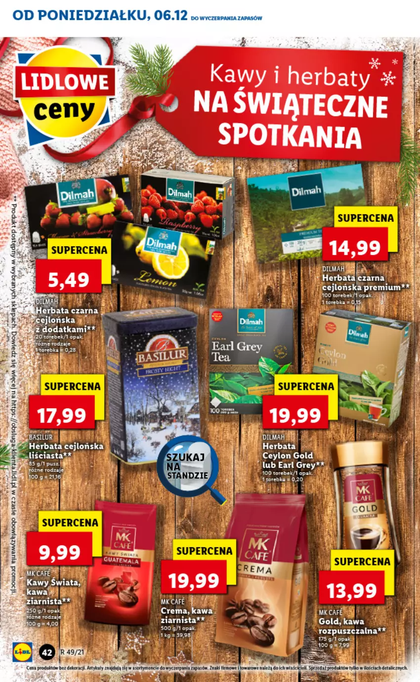 Gazetka promocyjna Lidl - GAZETKA - ważna 06.12 do 08.12.2021 - strona 42 - produkty: Herbata, Koc