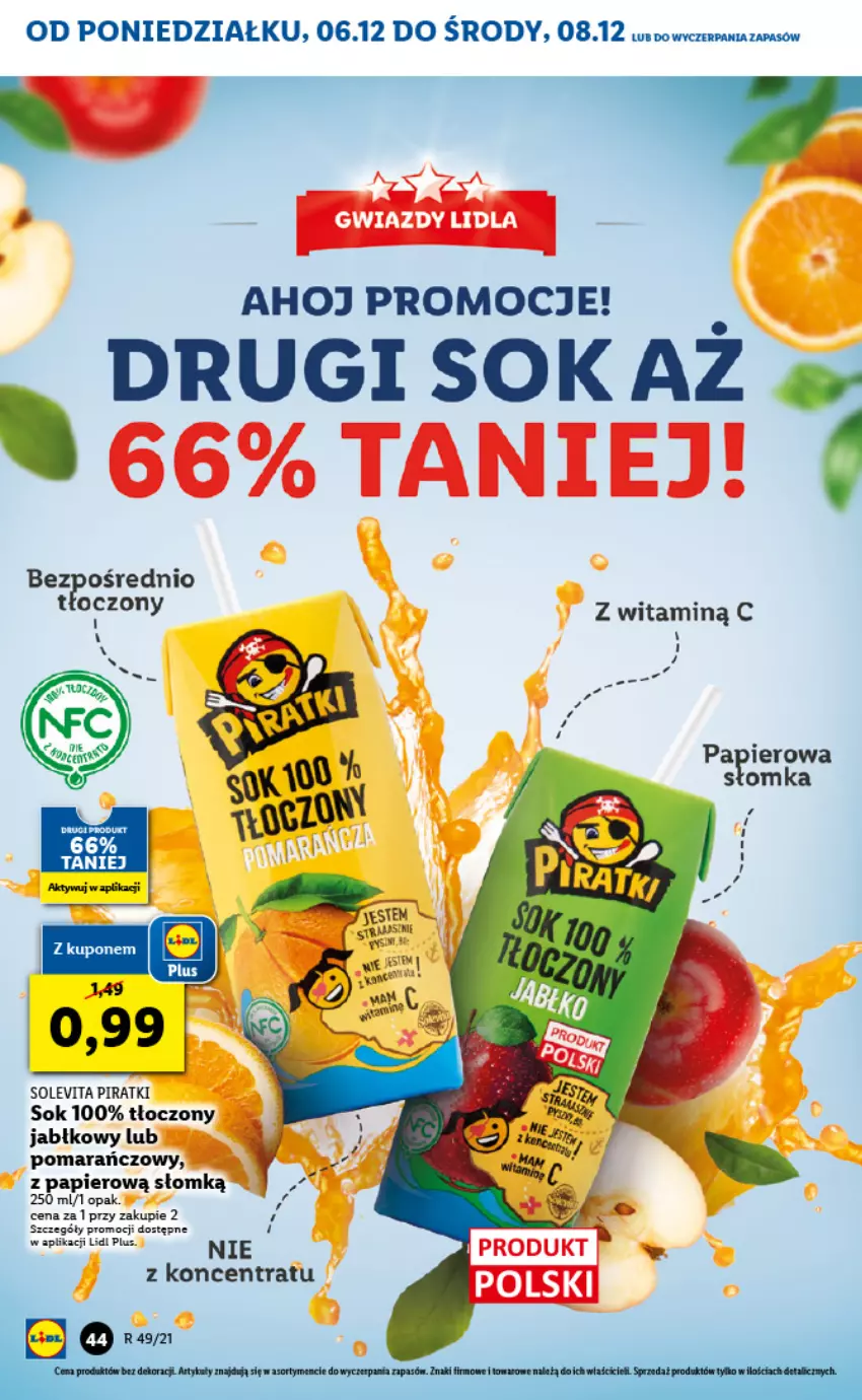 Gazetka promocyjna Lidl - GAZETKA - ważna 06.12 do 08.12.2021 - strona 44 - produkty: Koc, Papier, Sok