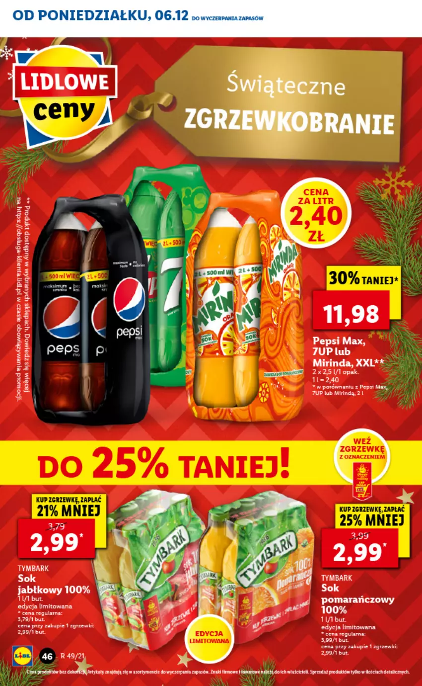 Gazetka promocyjna Lidl - GAZETKA - ważna 06.12 do 08.12.2021 - strona 46 - produkty: Owoce, Pepsi, Pepsi max, Por, Sok