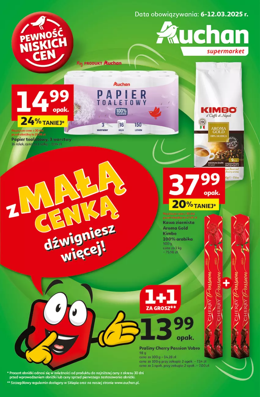 Gazetka promocyjna Auchan - Pewność Niskich Cen Supermarket - ważna 06.03 do 12.03.2025 - strona 1