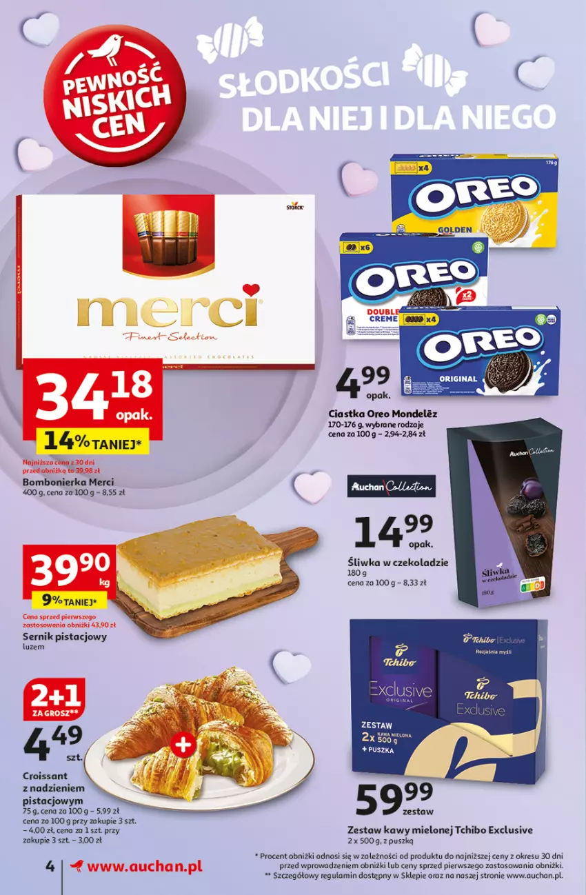 Gazetka promocyjna Auchan - Pewność Niskich Cen Supermarket - ważna 06.03 do 12.03.2025 - strona 6 - produkty: Ciastka, Croissant, Merci, Oreo, Ser, Tchibo