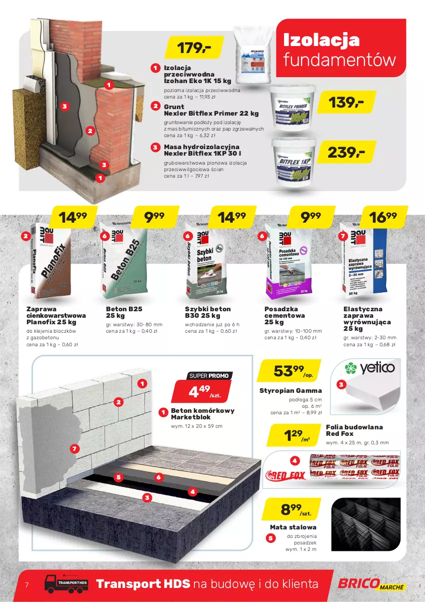 Gazetka promocyjna Bricomarche - Gazetka 
03.03
do
13.03 - ważna 03.03 do 13.03.2021 - strona 7 - produkty: Cement, Grunt, Klej, LANA, LG, Por, Sport, Tran