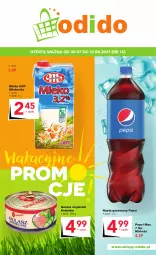 Gazetka promocyjna Odido - Wakacyjne PROMOCJE! - Gazetka - ważna od 12.08 do 12.08.2021 - strona 1 - produkty: Sok, Pepsi max, Sokołów, Mirinda, Mlekovita, Pepsi, Napój gazowany, Napój, Mleko