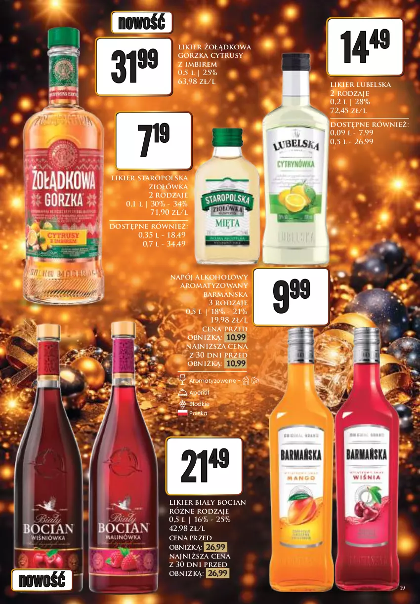 Gazetka promocyjna Dino - Katalog alkoholowy - Nowy Rok - ważna 27.12.2025 do 05.01.2026 - strona 19 - produkty: Biały Bocian, Imbir, Likier, Napój