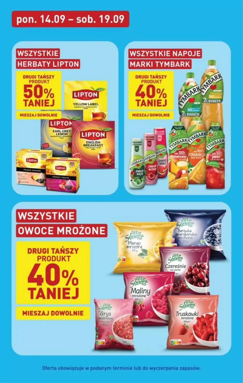 Gazetka promocyjna Aldi - Oferta weekendowa - ważna 17.09 do 19.09.2026 - strona 6 - produkty: Lipton, Maliny, Napoje, Owoce, Tymbark