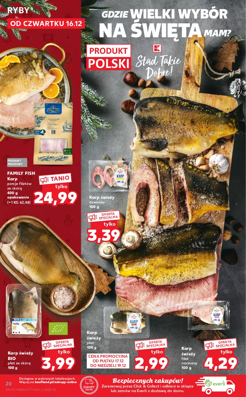 Gazetka promocyjna Kaufland - OFERTA TYGODNIA - ważna 16.12 do 21.12.2021 - strona 20 - produkty: Fa, Karp, Piec, Por