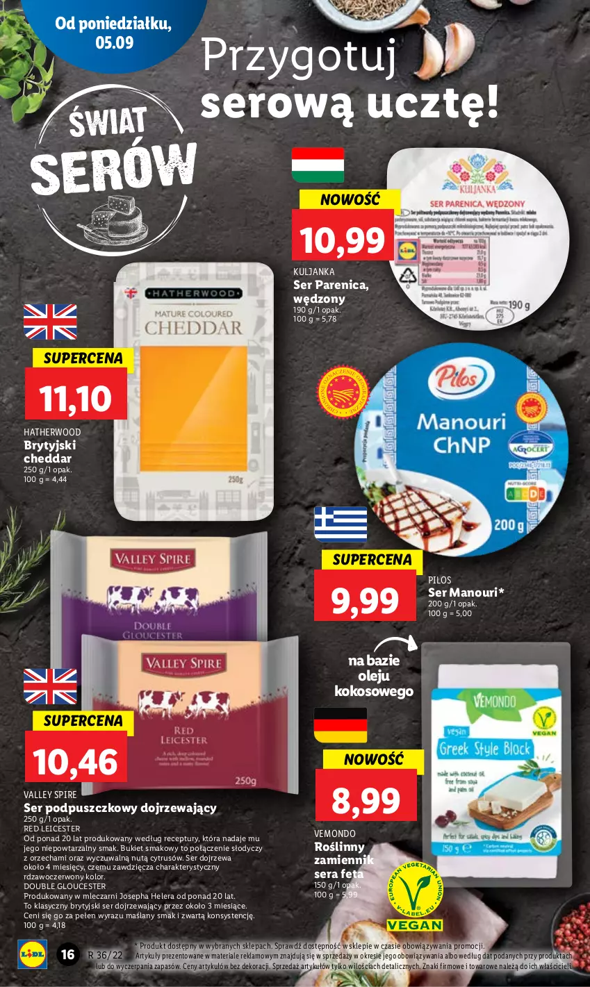 Gazetka promocyjna Lidl - GAZETKA - ważna 05.09 do 07.09.2022 - strona 20 - produkty: Bukiet, Cheddar, Feta, Kokos, Olej, Pilos, Ser