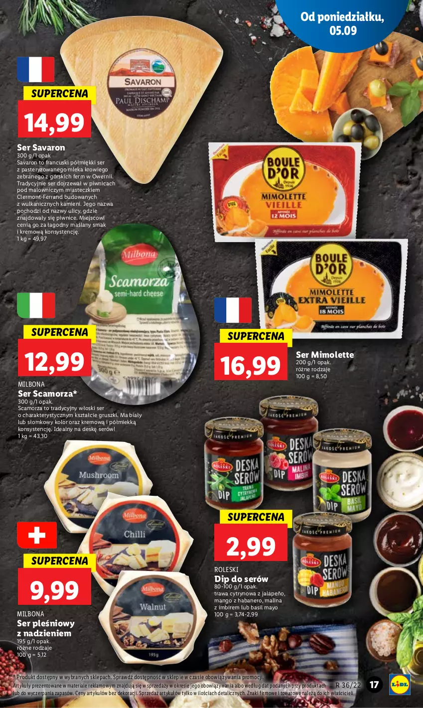 Gazetka promocyjna Lidl - GAZETKA - ważna 05.09 do 07.09.2022 - strona 21 - produkty: Gruszki, Imbir, Mango, Mimolette, Scamorza, Ser, Ser pleśniowy