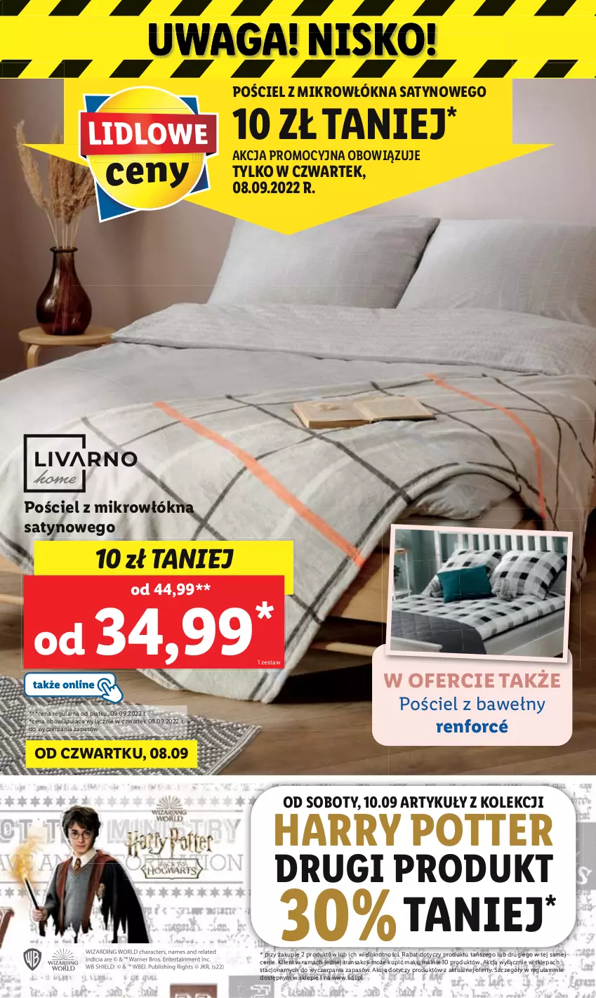 Gazetka promocyjna Lidl - GAZETKA - ważna 05.09 do 07.09.2022 - strona 61 - produkty: Harry Potter, Pościel, Rama, Tran, Waga