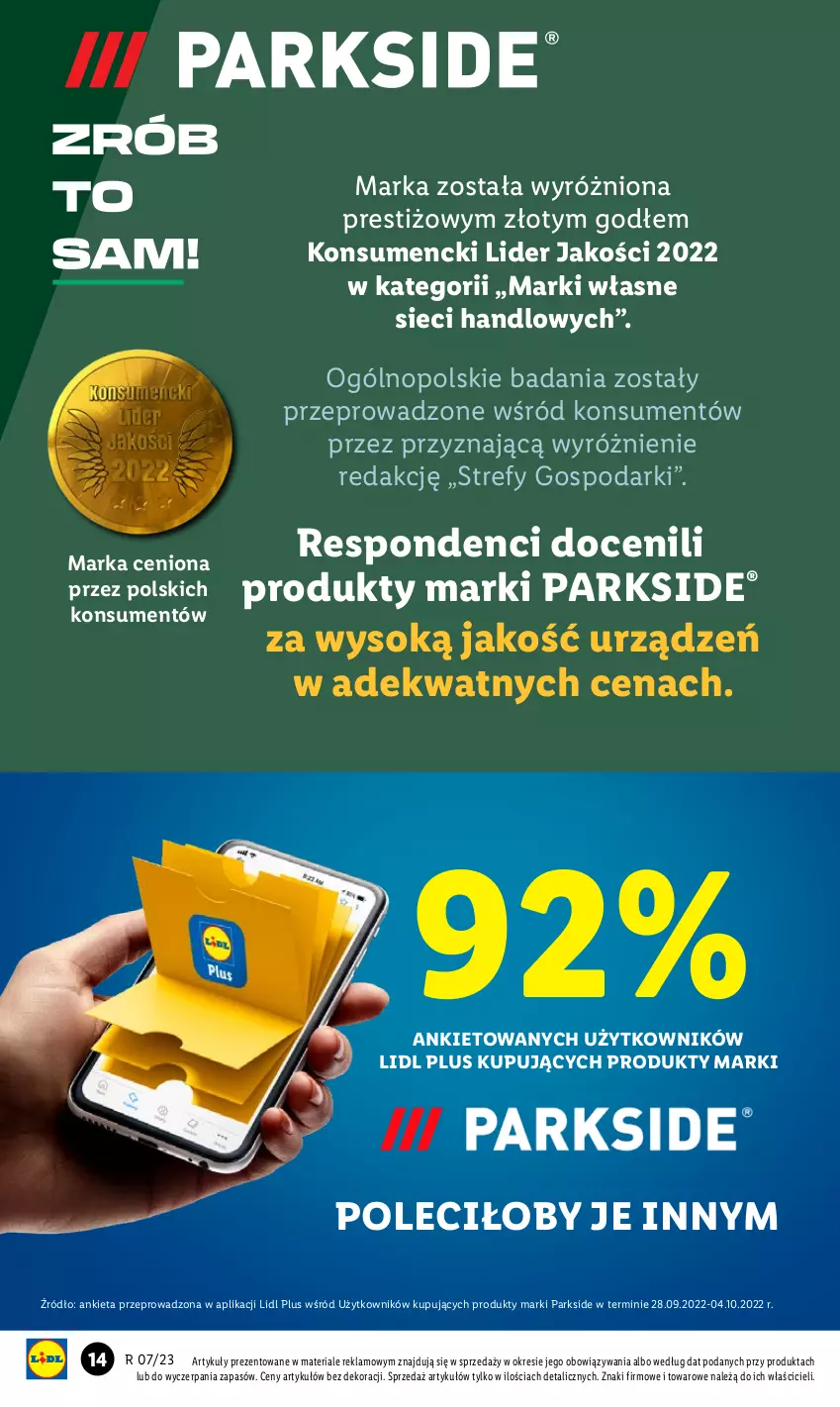 Gazetka promocyjna Lidl - GAZETKA - ważna 13.02 do 18.02.2023 - strona 16 - produkty: Parkside, Sok