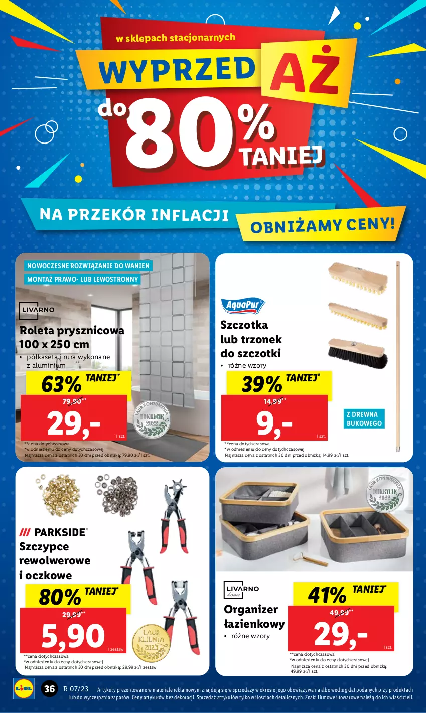 Gazetka promocyjna Lidl - GAZETKA - ważna 13.02 do 18.02.2023 - strona 38 - produkty: Organizer, Półka, Roleta, Rura, Szczotka, Szczypce