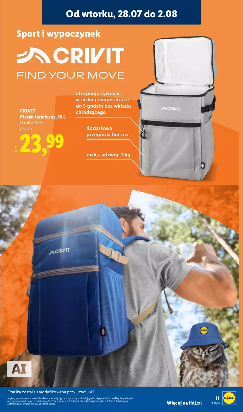 Gazetka promocyjna Lidl - Pol'and'Rock - ważna 28.07 do 01.08.2026 - strona 11 - produkty: Dźwig, Gra, Grafika, Plecak, Por, Sport