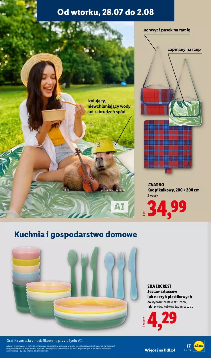 Gazetka promocyjna Lidl - Pol'and'Rock - ważna 28.07 do 01.08.2026 - strona 17 - produkty: Gra, Grafika, Ivar, Koc, Kuchnia, Pasek, Silvercrest, Talerz, Talerzyk, Zestaw sztućców
