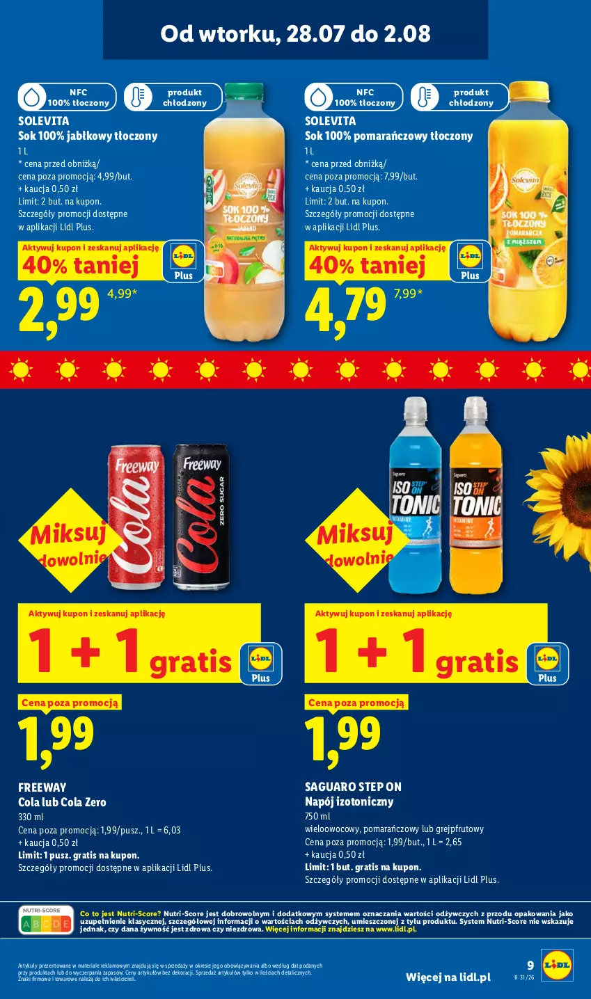 Gazetka promocyjna Lidl - Pol'and'Rock - ważna 28.07 do 01.08.2026 - strona 9 - produkty: Gra, Grejpfrut, Napój, Napój izotoniczny, Sok