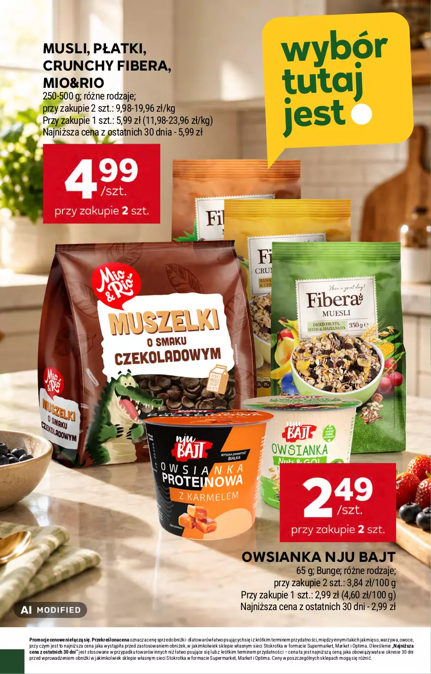 Gazetka promocyjna Stokrotka - Supermarket - ważna 27.08 do 02.09.2026 - strona 28 - produkty: Mięso, Mus, Optima, Owoce, Owsianka, Warzywa