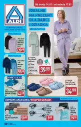 Gazetka promocyjna Aldi - Artykuły przemysłowe i tekstylia - Gazetka - ważna od 17.01 do 17.01.2026 - strona 1 - produkty: Halo, Por, Noż, Kapcie, Buty, Dres, Ręcznik, Taboret, Sport, Dzieci, Sukienka, Taboret składany, Fa
