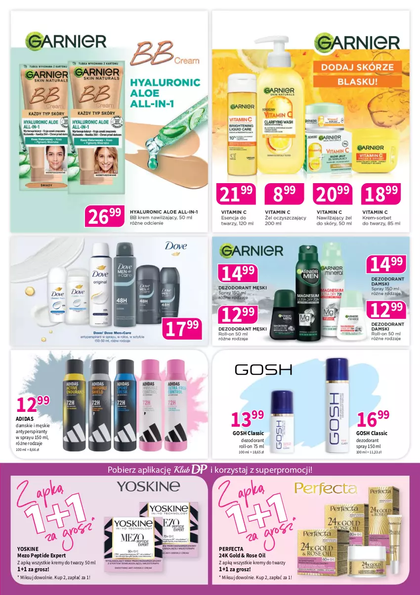 Gazetka promocyjna Drogerie Polskie - Gazetka - ważna 10.04 do 30.04.2026 - strona 3 - produkty: Adidas, Antyperspirant, Dezodorant, Gosh, Perfecta, Yoskine