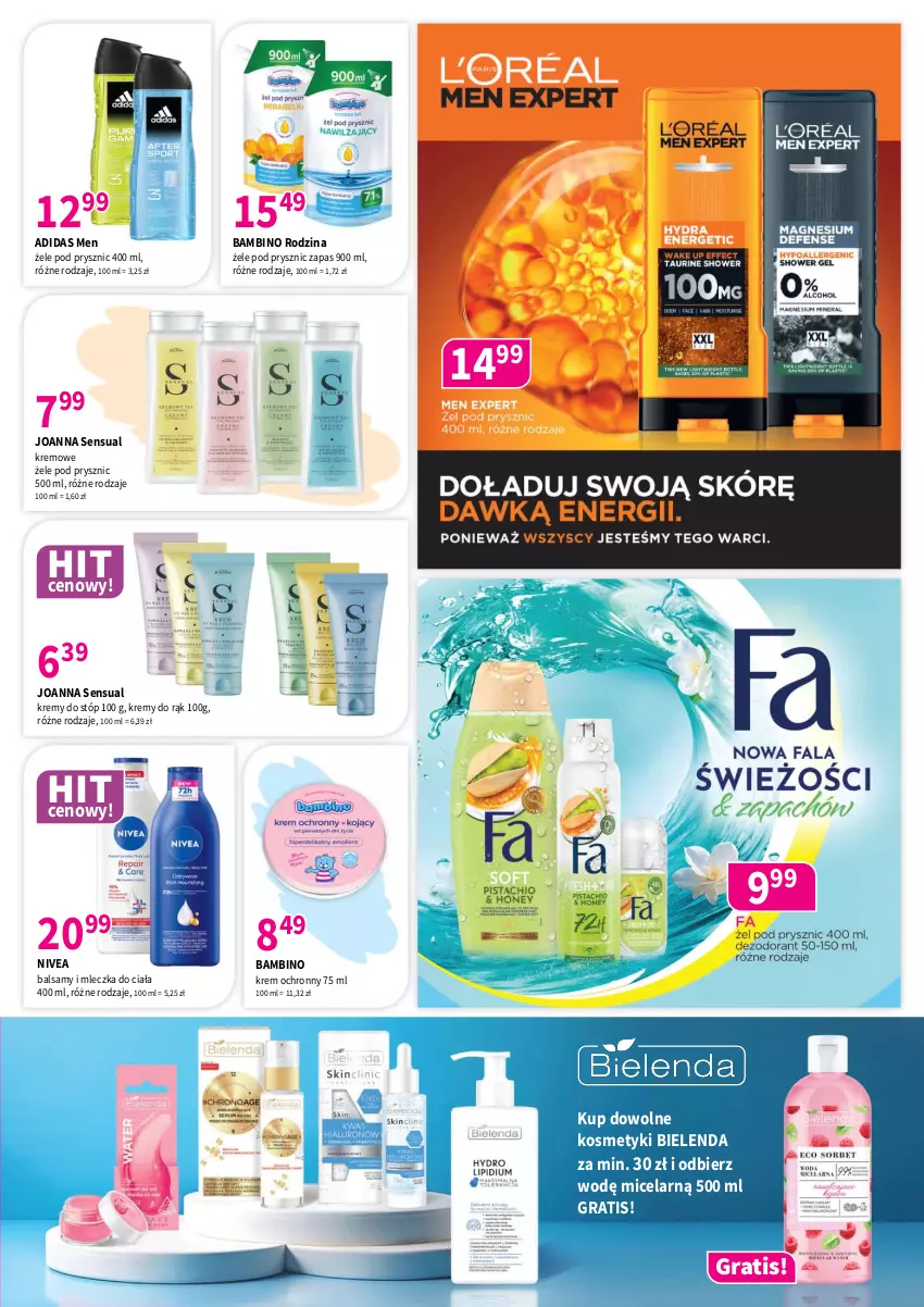 Gazetka promocyjna Drogerie Polskie - Gazetka - ważna 10.04 do 30.04.2026 - strona 5 - produkty: Adidas, Bielenda, Gra, Joanna, Nivea, Sensual