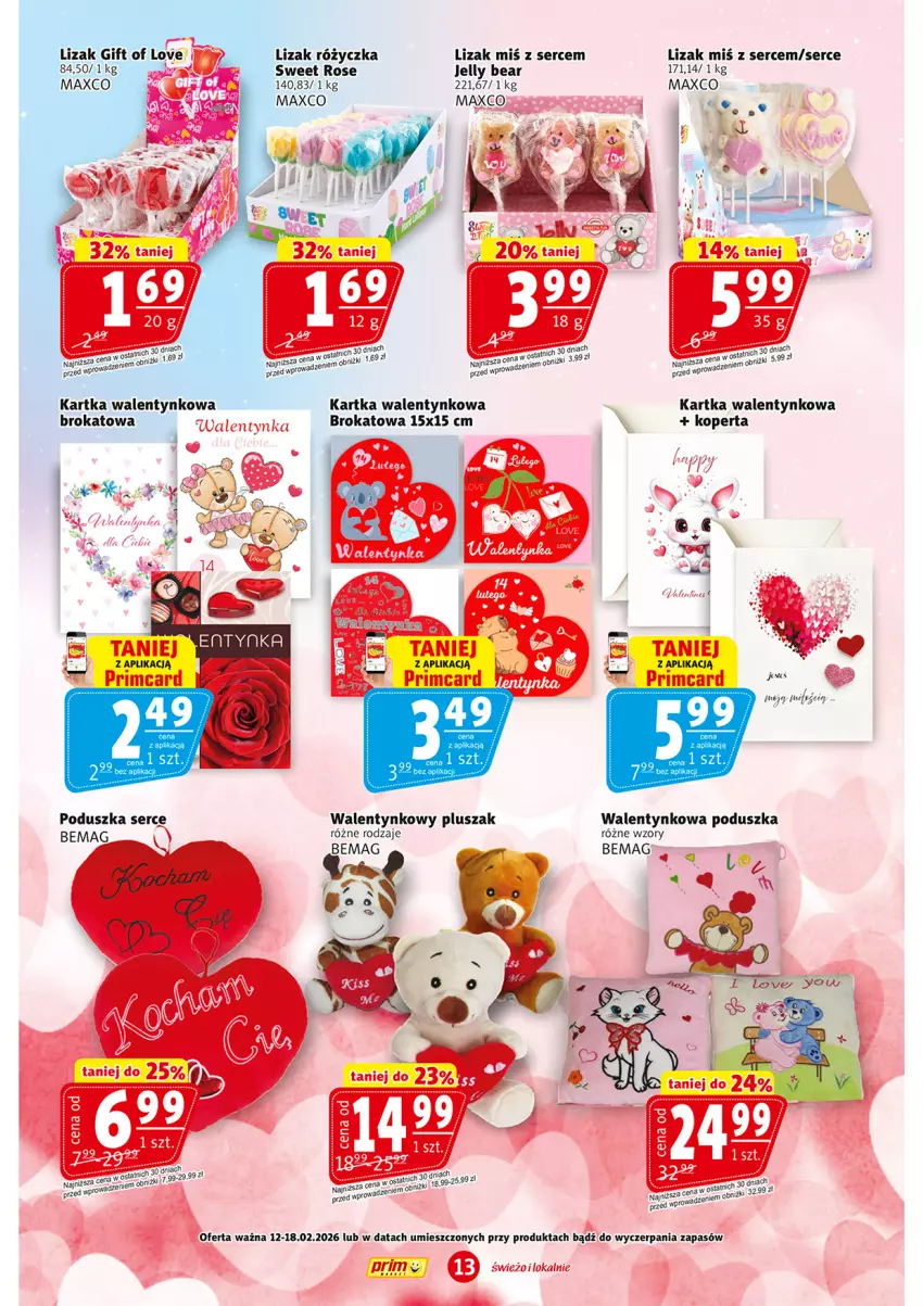 Gazetka promocyjna Prim Market - ważna 12.02 do 18.02.2026 - strona 13 - produkty: Pluszak, Poduszka, Ser