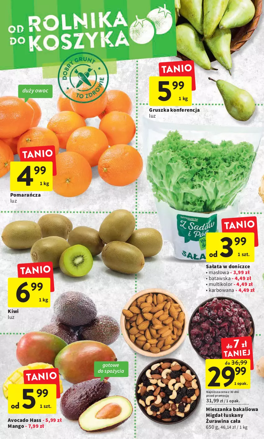 Gazetka promocyjna Intermarche - Gazetka Intermarche - ważna 09.03 do 15.03.2023 - strona 14 - produkty: Avocado, Kiwi, Mango, Masło, Mieszanka bakaliowa, Sałat