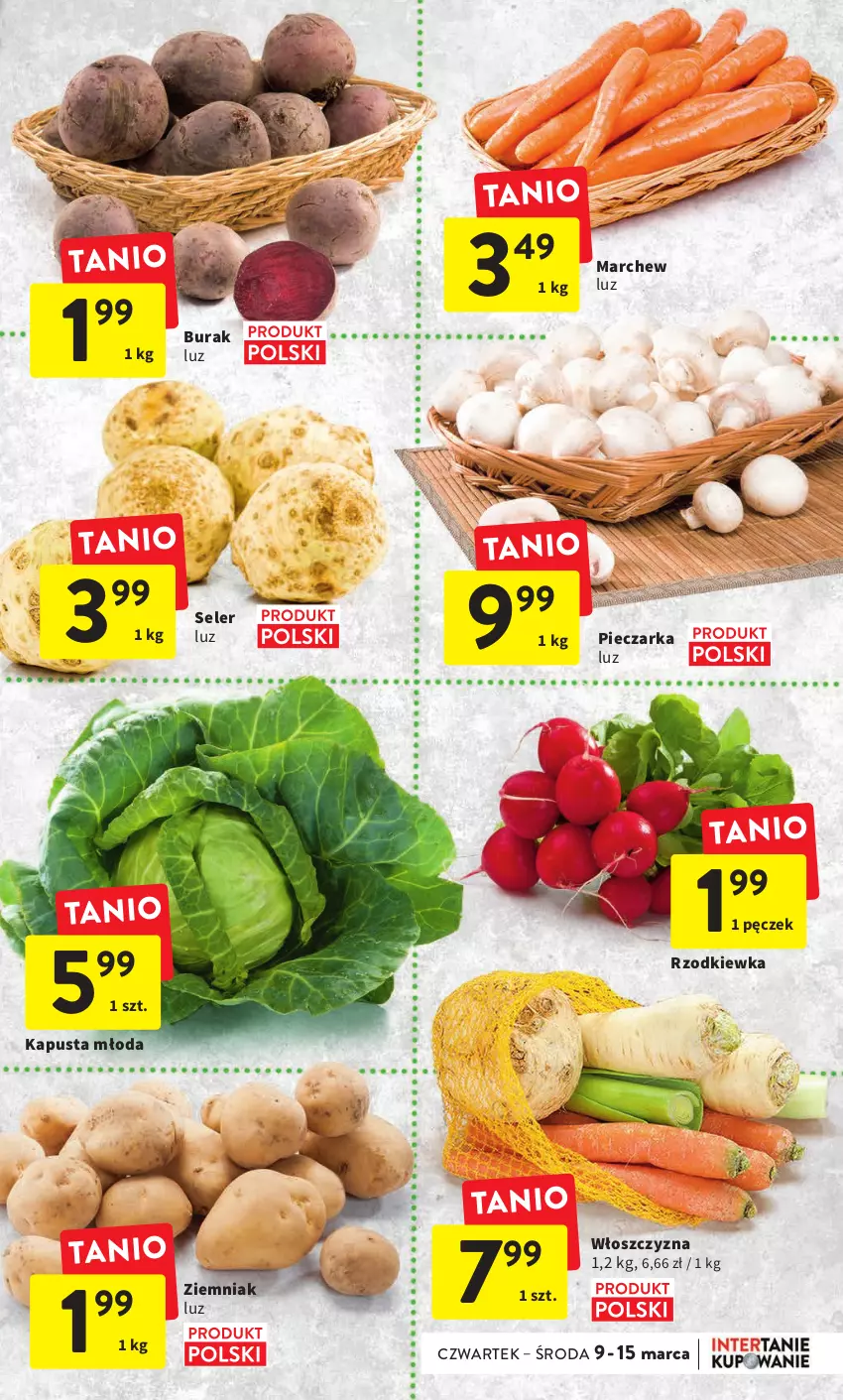 Gazetka promocyjna Intermarche - Gazetka Intermarche - ważna 09.03 do 15.03.2023 - strona 15 - produkty: Piec, Pieczarka, Rzodkiewka