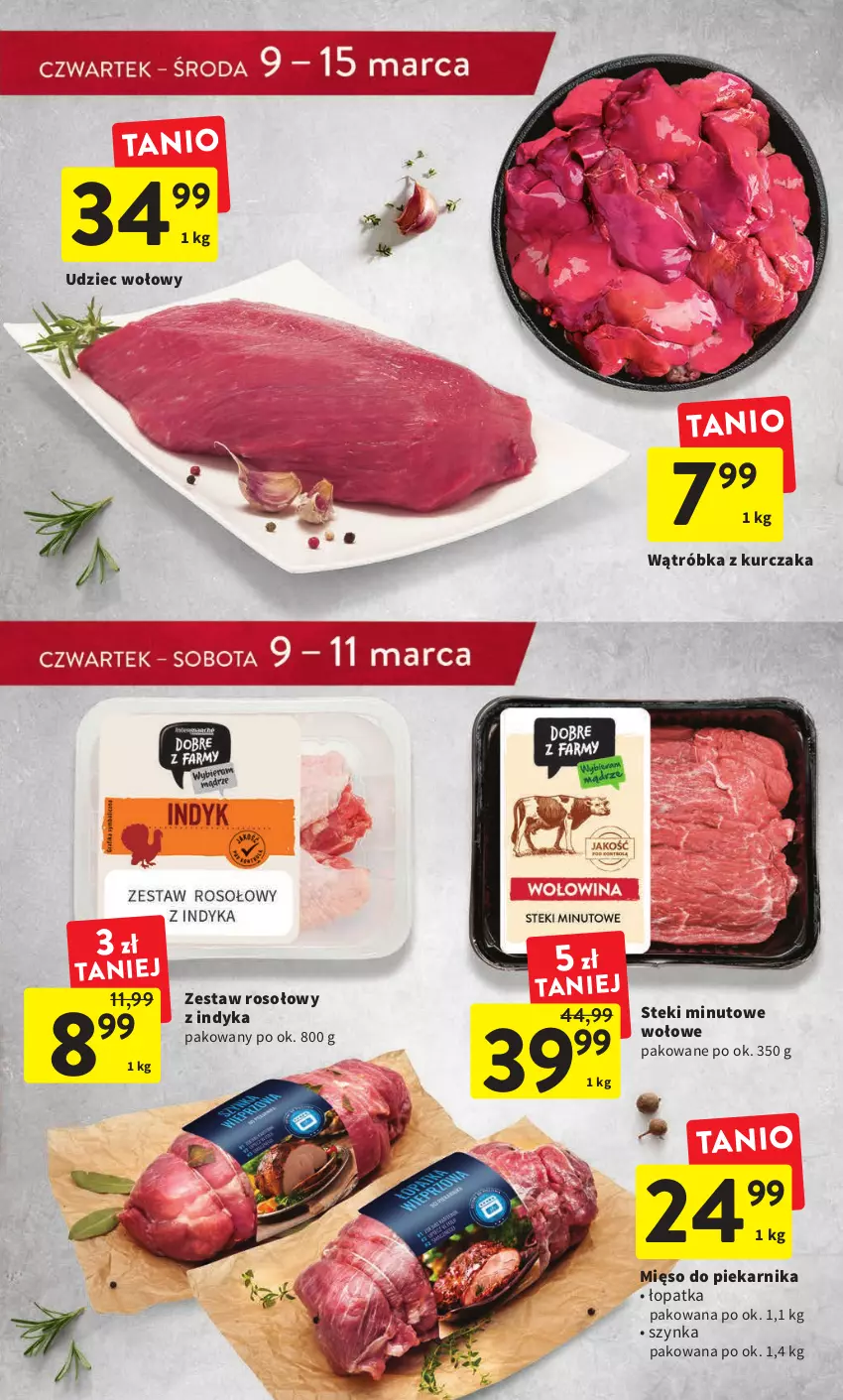 Gazetka promocyjna Intermarche - Gazetka Intermarche - ważna 09.03 do 15.03.2023 - strona 19 - produkty: Kurczak, Mięso, Piekarnik, Stek, Szynka, Udziec wołowy