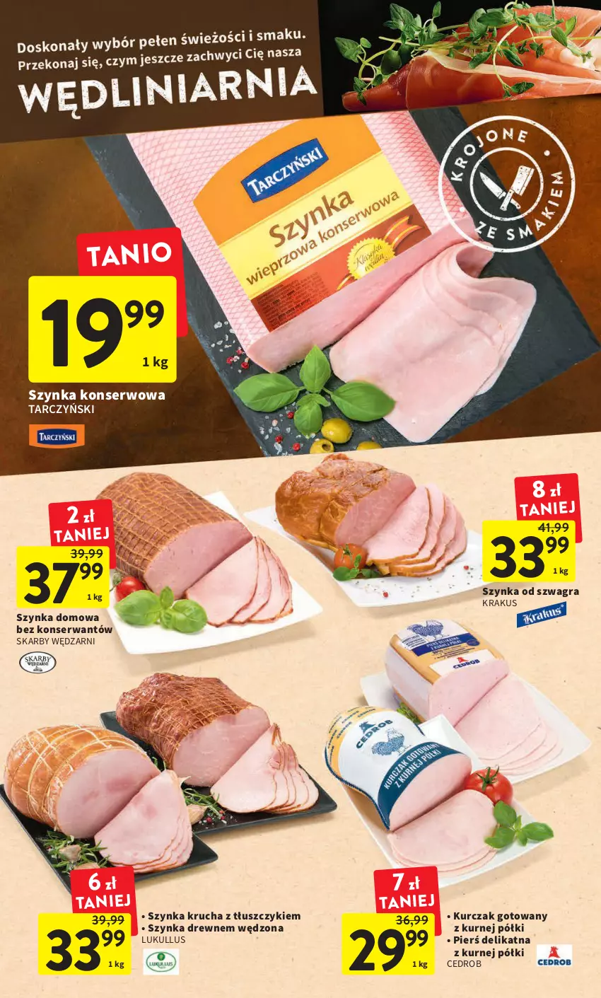 Gazetka promocyjna Intermarche - Gazetka Intermarche - ważna 09.03 do 15.03.2023 - strona 20 - produkty: Gra, Krakus, Kurczak, Kurczak gotowany, Ser, Szynka, Szynka konserwowa, Tarczyński