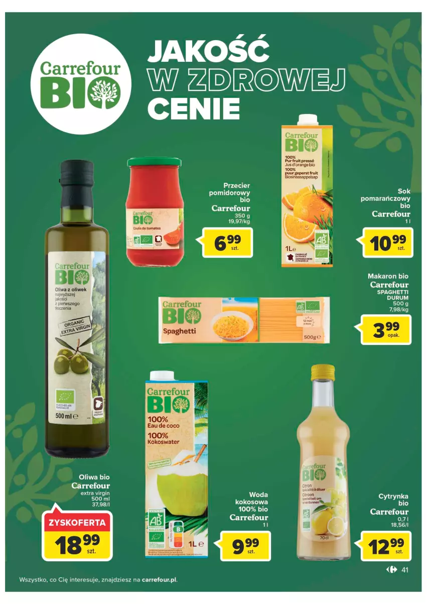 Gazetka promocyjna Carrefour - Gazetka Carrefour Zyskoteka - ważna 27.09 do 01.10.2022 - strona 41 - produkty: Kokos, Makaron, Oliwa, Rum, Woda