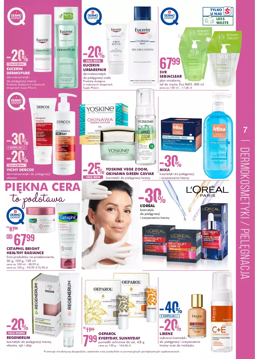 Gazetka promocyjna Super Pharm - Gazetka - ważna 28.11 do 12.12.2022 - strona 7 - produkty: Cetaphil, L’Oréal, Lirene, Makijaż, Mixa, Mop, Płyn micelarny, Pur, Rum, Ser, SVR, Vichy, Yoskine