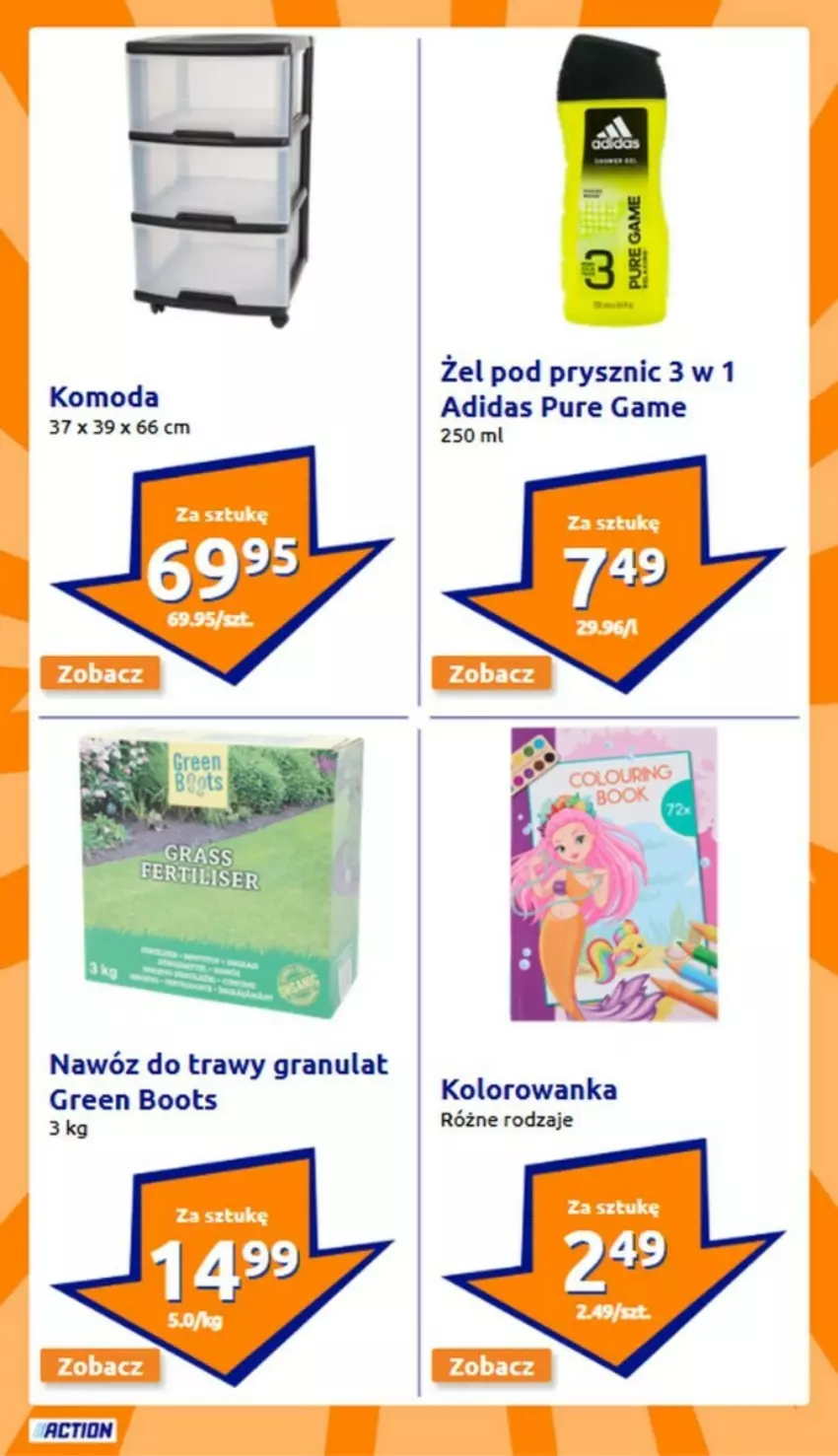 Gazetka promocyjna Action - ważna 29.01 do 04.02.2025 - strona 11 - produkty: Adidas, Gra, Kolorowanka, Komoda, Moda, Nawóz, Pur