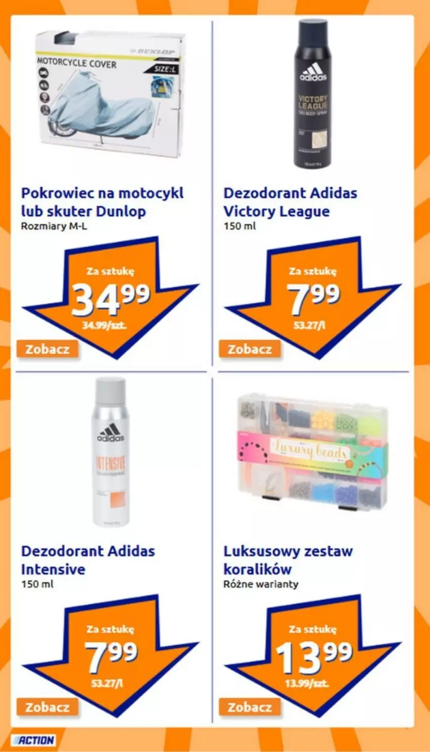 Gazetka promocyjna Action - ważna 29.01 do 04.02.2025 - strona 14 - produkty: Adidas, Dezodorant, Pokrowiec, Pokrowiec na motocykl