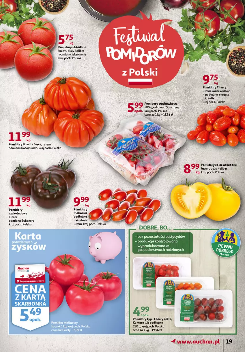Gazetka promocyjna Auchan - Sezon na radość Hipermarkety - ważna 20.05 do 26.05.2021 - strona 19 - produkty: Pomidory, Ser