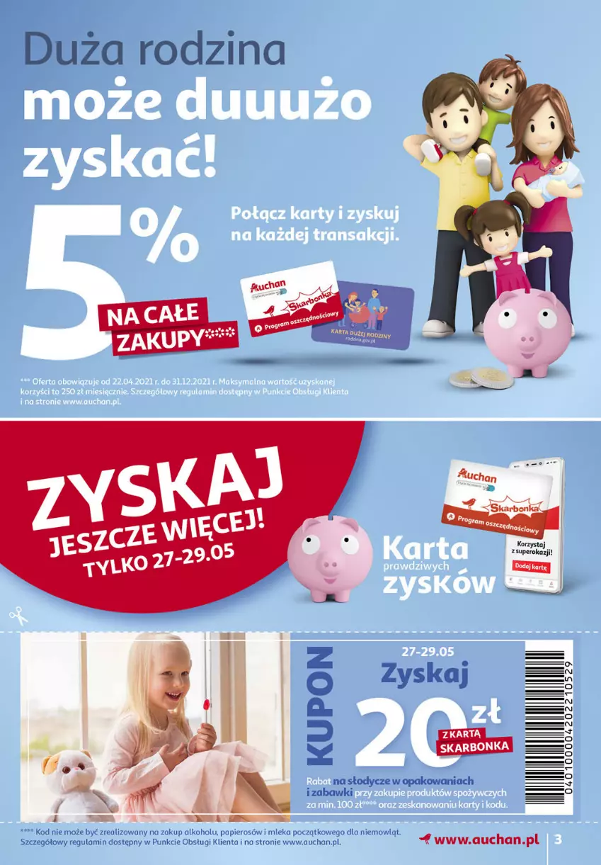 Gazetka promocyjna Auchan - Sezon na radość Hipermarkety - ważna 20.05 do 26.05.2021 - strona 3 - produkty: Papier