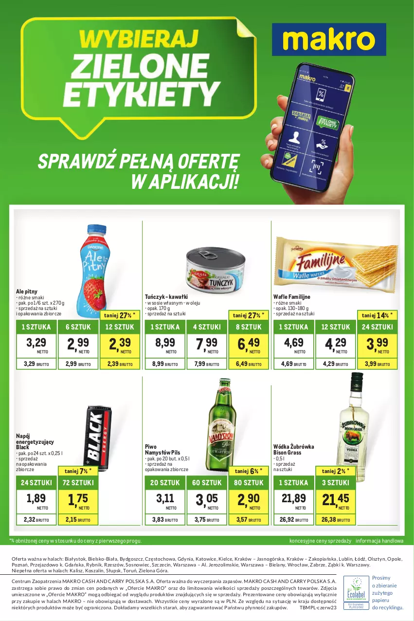 Gazetka promocyjna Makro - Kupujesz więcej płacisz mniej - oferta z alkoholem - ważna 01.06 do 30.06.2023 - strona 32 - produkty: Fa, Gra, Kawa, Kosz, Lack, Namysłów, Napój, Olej, Papier, Piwo, Rum, Sos, Szal, Tuńczyk, Wafle, Wódka