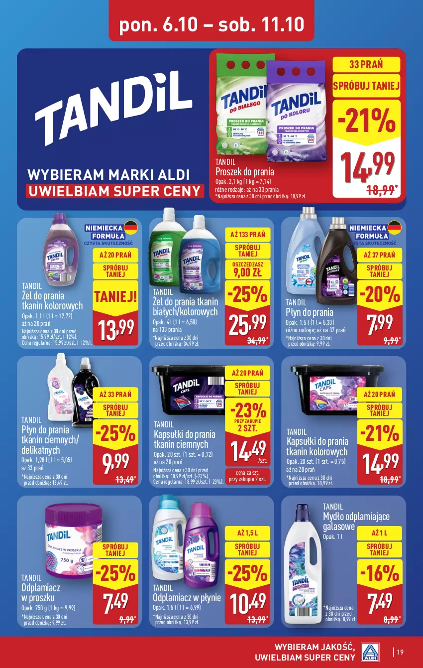 Gazetka promocyjna Aldi - Pełna oferta - ważna 06.10 do 11.10.2025 - strona 19 - produkty: Gala, Kapsułki do prania, Mydło, Odplamiacz, Płyn do prania, Proszek do prania