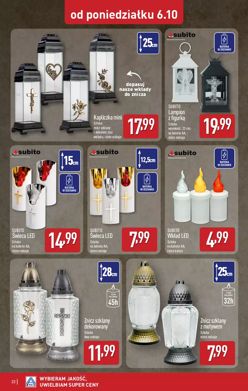 Gazetka promocyjna Aldi - Pełna oferta - ważna 06.10 do 11.10.2025 - strona 22 - produkty: Lampion, Sok, Znicz