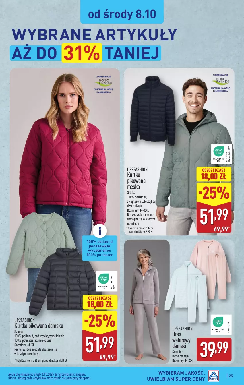 Gazetka promocyjna Aldi - Pełna oferta - ważna 06.10 do 11.10.2025 - strona 25 - produkty: Dres, Fa, Kurtka