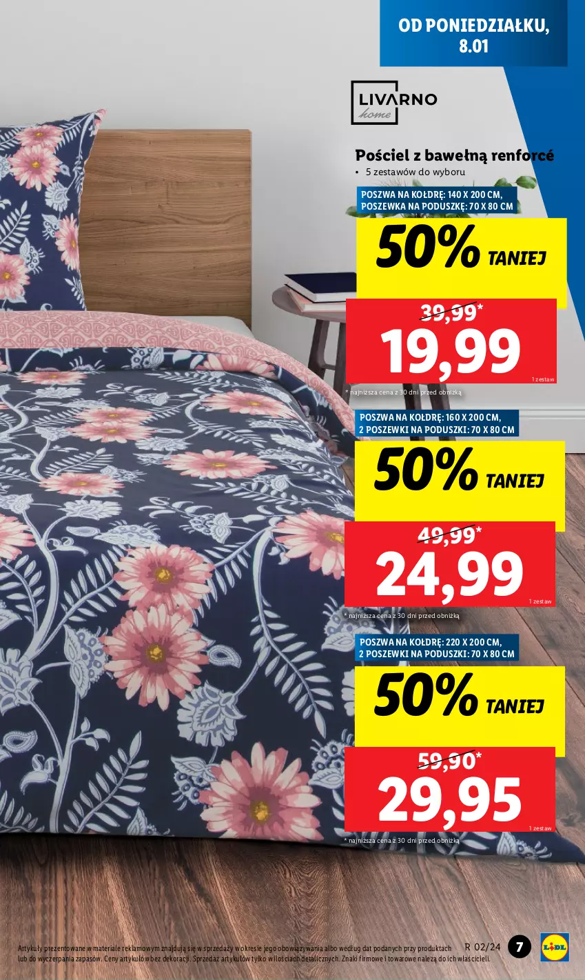 Gazetka promocyjna Lidl - GAZETKA - ważna 08.01 do 13.01.2024 - strona 9 - produkty: Pościel, Poszewka