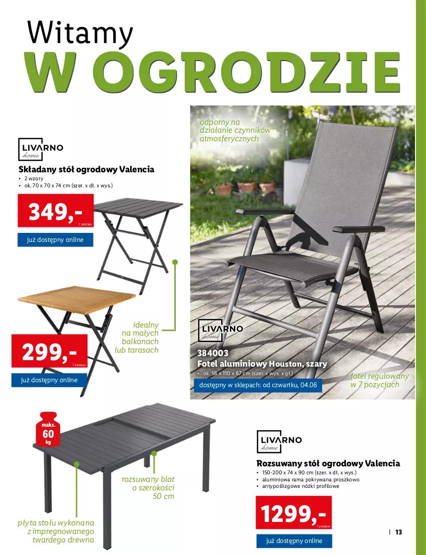 Gazetka promocyjna Lidl - KATALOG OGRÓD - ważna 25.04 do 12.06.2022 - strona 13 - produkty: Fotel, Płyta, Pokrywa, Por, Rama, Stół