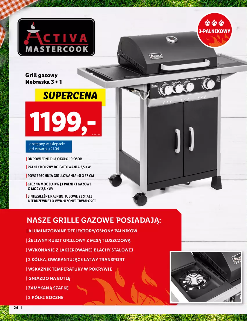 Gazetka promocyjna Lidl - KATALOG OGRÓD - ważna 25.04 do 12.06.2022 - strona 24 - produkty: Grill, Grill gazowy, Lakier, Por, Sport, Tran