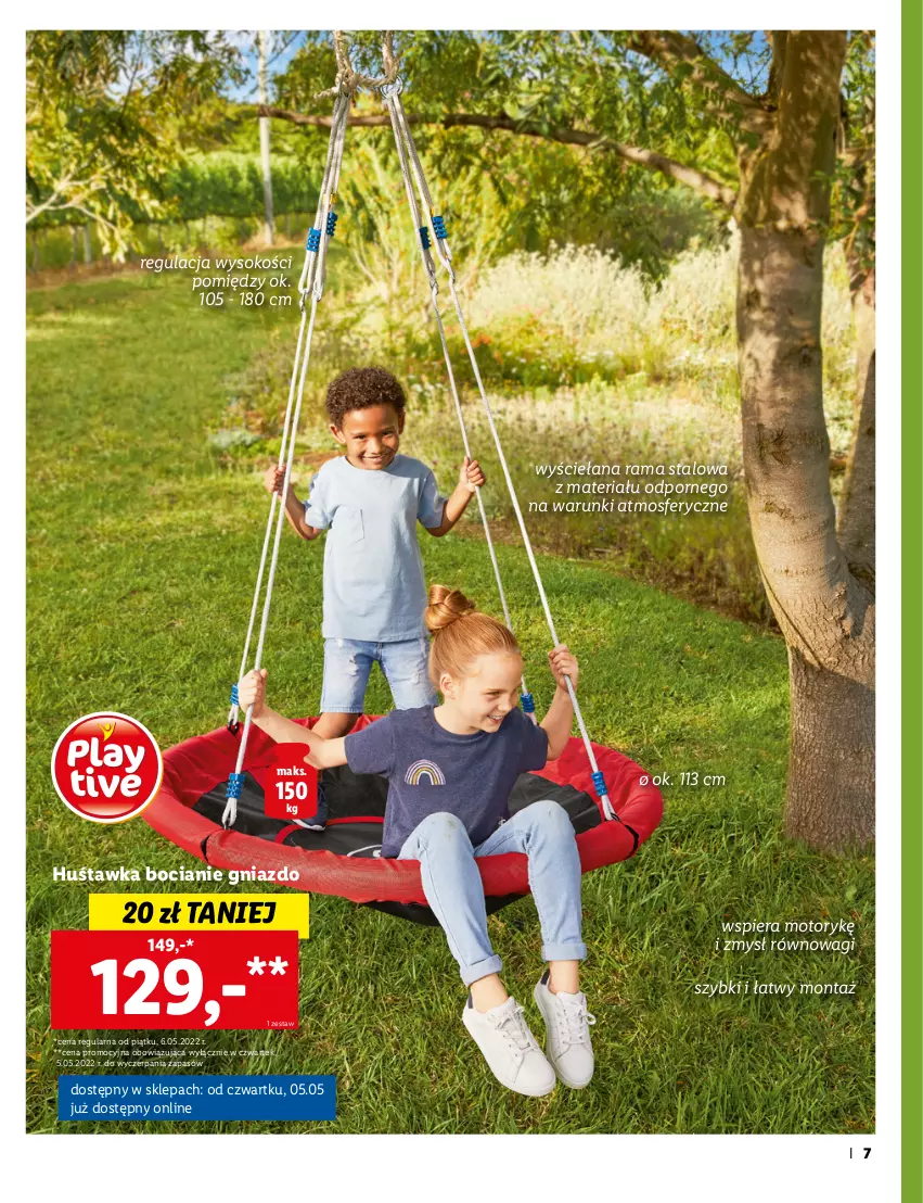 Gazetka promocyjna Lidl - KATALOG OGRÓD - ważna 25.04 do 12.06.2022 - strona 7 - produkty: Huśtawka, Por, Rama, Sok, Wagi